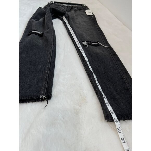 NWT BP. Women's Size 24 Ripped High Waist Ankle Mom Jeans In Vintage Black - Picture 3 of 14